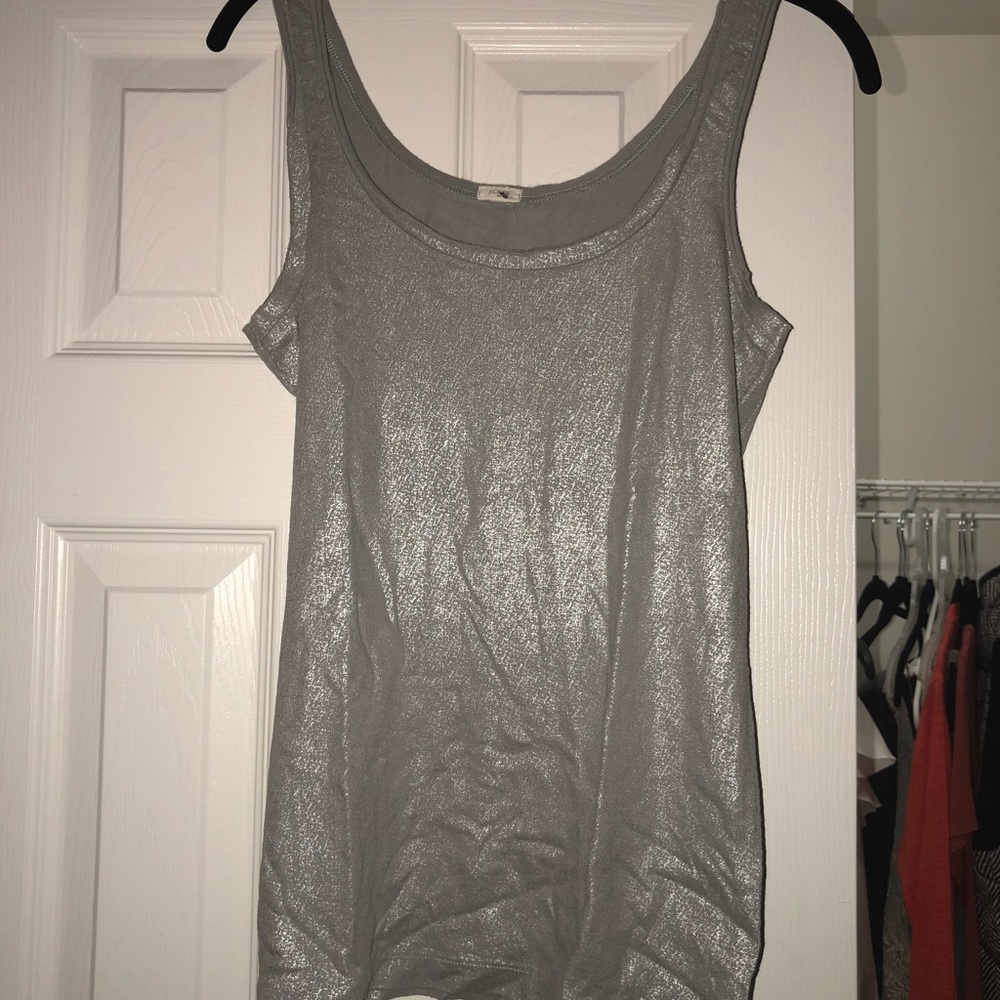 Jcrew Women’s tank top small - metallic gray